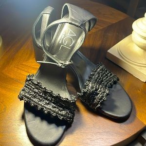 AGL straps black sandals size 38 1/2